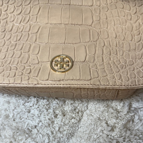 Tory Burch Like New TanCroc-Embossed Tan Crossbody Bag - Picture 5 of 11